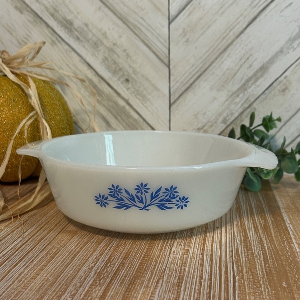 VTG Fire King Anchor Hocking Blue Cornflower Dish